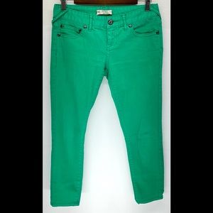 Free People Skinny Jeans Cropped Low Rise Jade